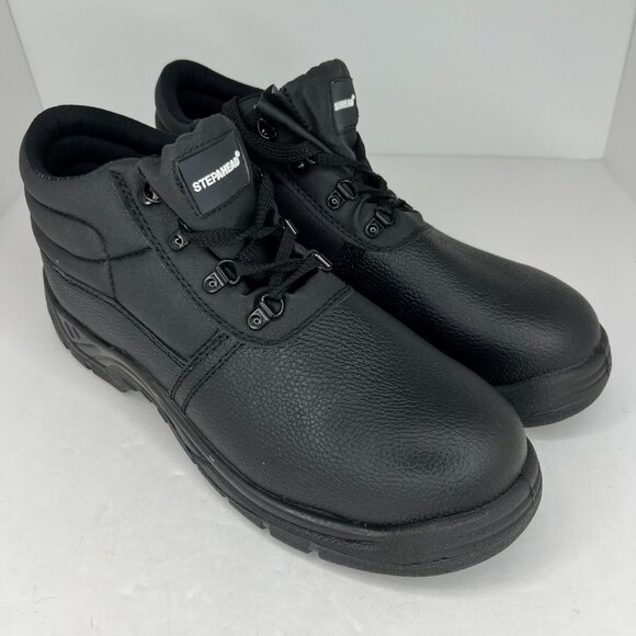 Stepahead Mens ENFW1 Cumbria Black Leather Lace Up Ankle Size 12 Safety Boots - Picture 2 of 9